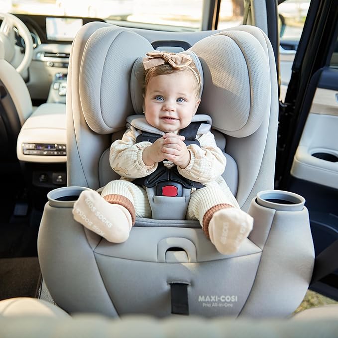 Maxi-COSI Pria 3-in-1 Convertible Car Seat, Infant to Toddler Car Seat, Easy-Install Harness, Machine-Washable Cover, 5-100 lbs, Seafaring
