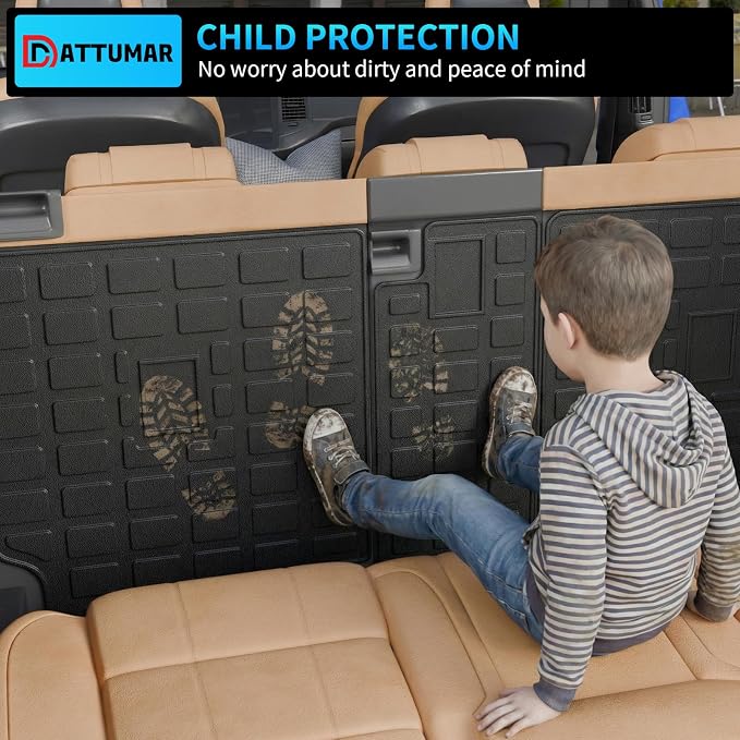 Floor Mats Compatible with 2013-2024 Toyota 4 Runner 7 Seat Cargo Mat Liner Back Seat Cover Protector 2023 4Runner Accessories (Fit 7 Seat, Floor Mats+Trunk Mat+2nd & 3rd Row Backrest Mats)