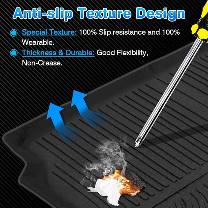 Cartist Cargo Mat for Jeep Compass 2017-2025 2026, All Weather Cargo Mat for Compass Accessories, Heavy Duty Trunk Mat with Backrest Mat, Car Accessories