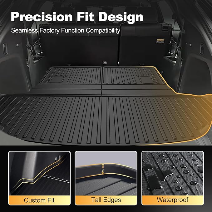 for 2016-2023 CX-9 Cargo Liner | Aomsazto Custom Fit Cargo Liner for Mazda CX9 2016-2020 2021 2022 2023 Trunk Liner Trunk Cargo Mat CX9 Accessories