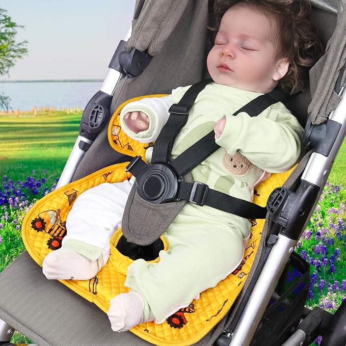COOLBEBE Infant Car Seat Protector for Potty Training, 2 Pack Dry Waterproof Car Seat Liner Toilet Training for Baby Infant Toddler, Piddle Pads Cover Pad for Strollers & Carseat (Yellow,2PC)