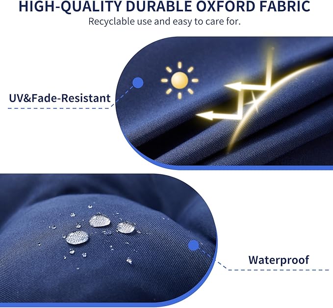 IPYNBAP Outdoor Bench Cushion, 59x18x5 Inch, Waterproof Bench Cushion for Outdoor/Indoor Furniture, Tufted Patio Bench Seat Cushion, Fade Resistant Outdoor Cushions for Porch Swing Couch, Navy Blue