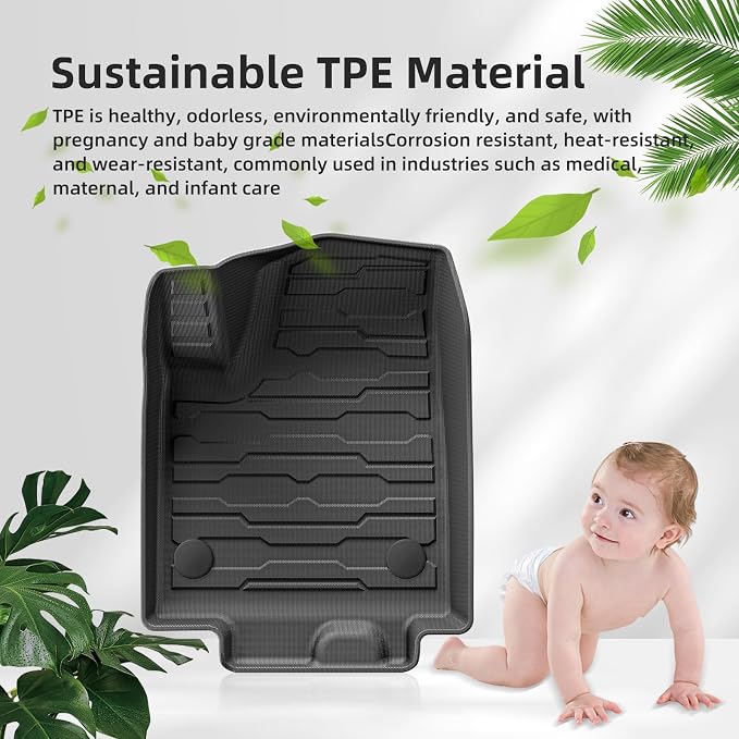 SMABEE Floor Mats Fit for 2024 2025 2026 Honda Prologue & Chevy Blazer EV & 2023-2026 Cadillac Lyriq All Weather Floor Liners for Blazer EV Accessories TPE Car Mats 1st& 2nd Row