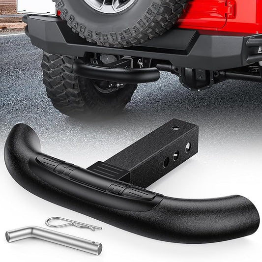 Nilight Tow Hitch Step for 2 Inch Receiver Heavy Duty Steel Universal Rear Bumper Guard 350lbs Capacity Wide Non Slip Trailer Hitch Step Bar with 5/8 inch Pin Clip Fits Pickup Truck SUV Van