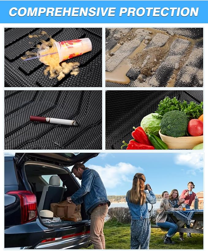 Powerty Trunk Mat for 2022-2025 Honda Civic Sedan (Not for Hatchback) Accessories Cargo Mats TPO All Weather Cargo Liner Heavy-Duty Trunk Liners(Not for 2-Doors Models)
