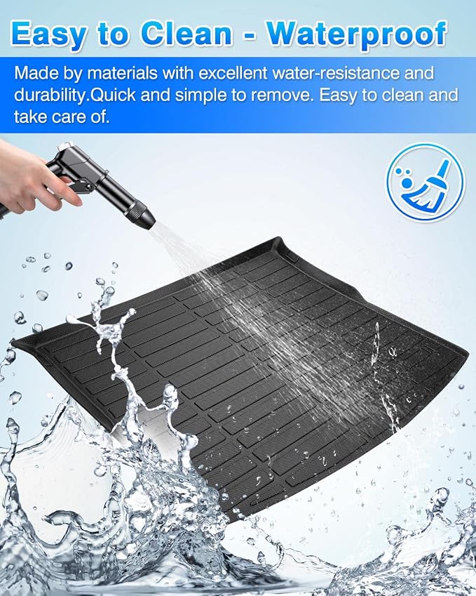 Cartist Cargo Liner Custom Fit for Mitsubishi Outlander PHEV 2018-2022 All Weather Trunk Mat High Side Waterproof Black TPE