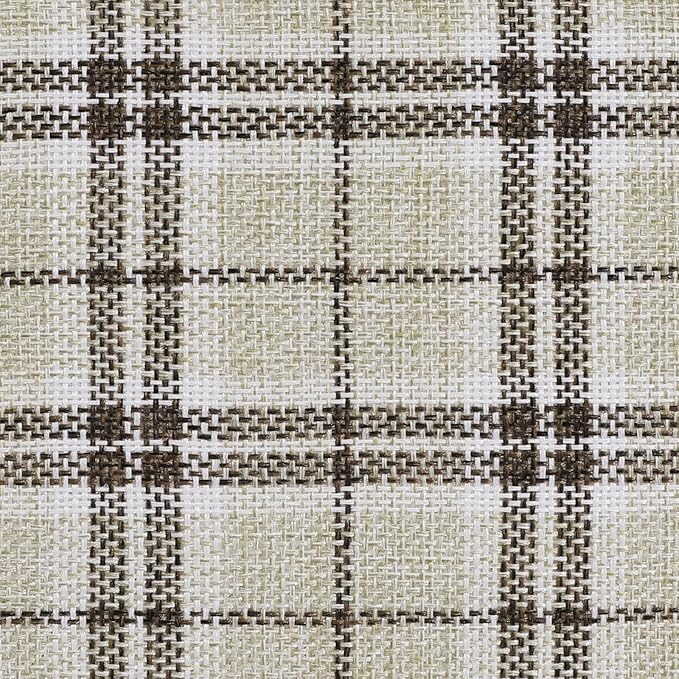AAAAAcessories D-Shaped Chair Cushions, 2" Thick Dining Chair Pads with Ties and Removable, Machine-Washable Cover, 17" x 16", Set of 6, Yellow Checkered