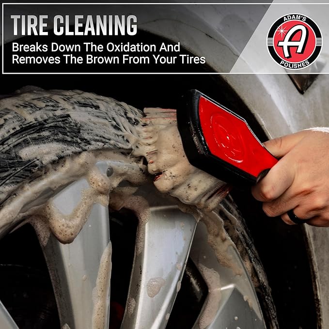 Adam's Polishes Wheel & Tire Cleaner (16oz, Pack of 2) - Professional All in One Tire & Wheel Cleaner Car Wash Well Cleaning Spray for Car Detailing, Safe On Most Rim Finishes