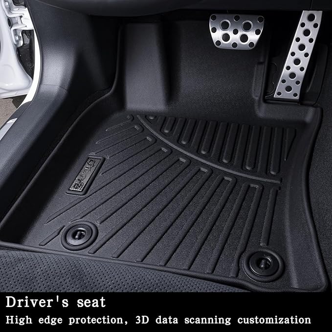 Floor Mats for 2025 Ford Expedition MAX 7 Seats (2nd Row Bucket Seat) with Cargo Liners & Backrest Mat,TPE All Weather Protection 1st 2nd 3rd Row Full Set Car Mats Accessories