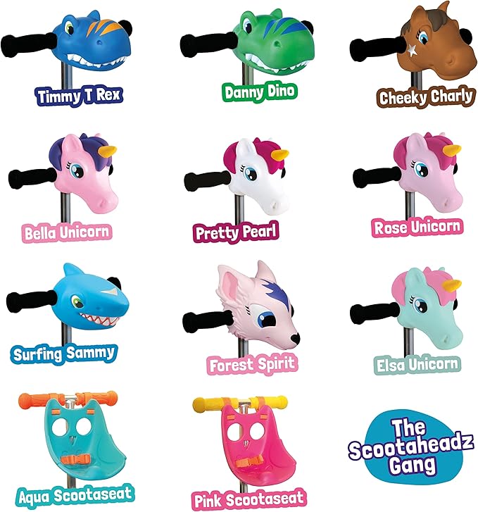 Scootaheadz Owl Scooter Seat – Fun Baby Doll Accessories - Adorable Kids Micro Scooter Accessories - Teddy Carrier for Toddlers - Also Fits Bikes and Trikes - Bike Doll Seat Pink