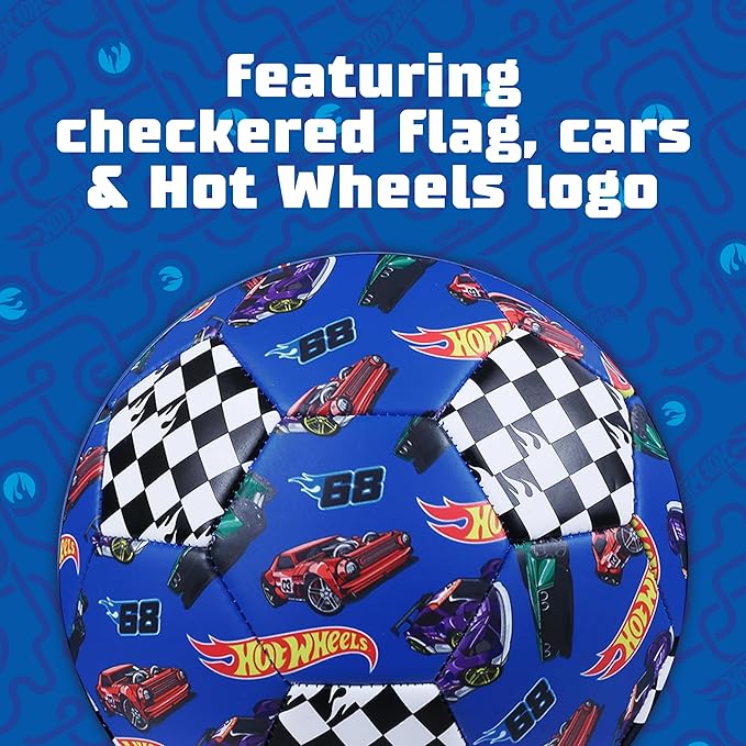 Capelli Sport Hot Wheels Kids Soccer Ball Sizes 3, 5, Officially Licensed Futbol for Boys and Girls Youth Soccer Players