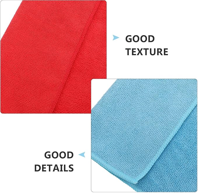 ARTIBETTER Microfiber Cleaning Cloths 24pcs Set, Ultra-Absorbent Dish Towels for Kitchen and Car Detailing, Lint-Free Multipurpose Wipes with Fast Drying for Household and Surface Cleaning