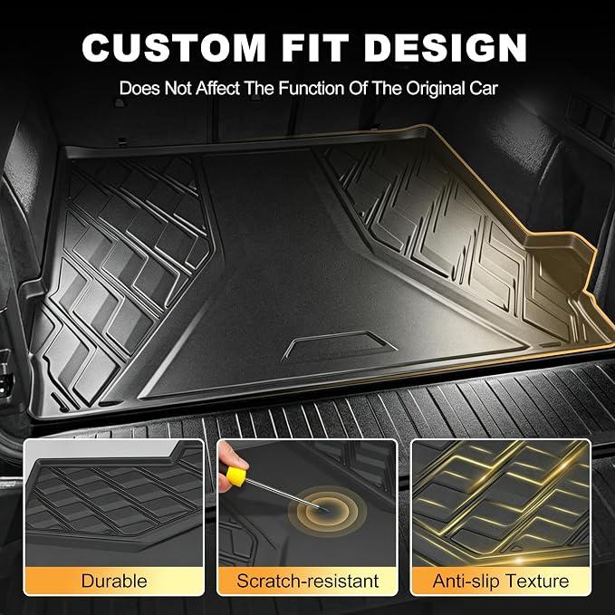 AOMSAZTO Floor Mats & Cargo Liner Fit for BMW X6 2015-2019 (F16) | Custom Fit All Weather Protection Car Accessories Anti Skid Trunk Mat
