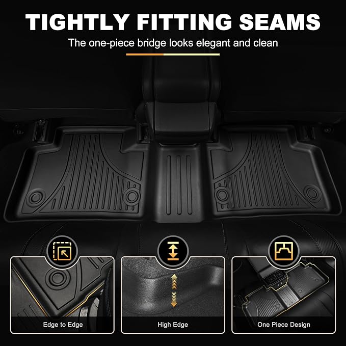 Floor Mats & Cargo Liner Fit for Honda Civic Sedan 2012 2013 2014 2015: AOMSAZTO All Weather TPE Rubber Floor Liners Cargo Mat for Civic Sedan 4 Door Model (Not Coupe), Black
