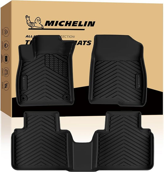 Michelin Vehicle Mats, Premier Series All-Weather TPE Custom Fit Liner for Honda Accord Gasoline & Hybrid 2018-2022 Floor Mats A(3 Piece)