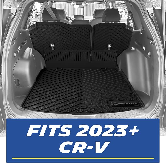 Michelin Vehicle Mats, Premier Series All-Weather TPE Custom Fit Liner for Honda CR-V Gasoline & Hybrid & e:FCEV 2023-2026 Floor Mats (7 Piece)