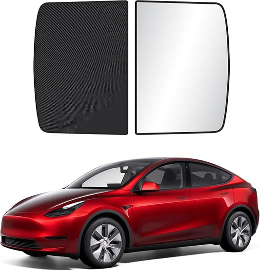 Econour Tesla Model Y Roof Sunshade, Panoramic Roof Window Insulation UV Rays Protection Sun Shade for 2020 2021 2022 2023 Tesla Model Y Accessories