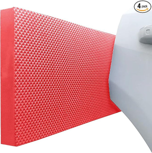 AMPULLA GWP02S Garage Wall Protector Car Door Protectors, Designed in Germany (4, Red)