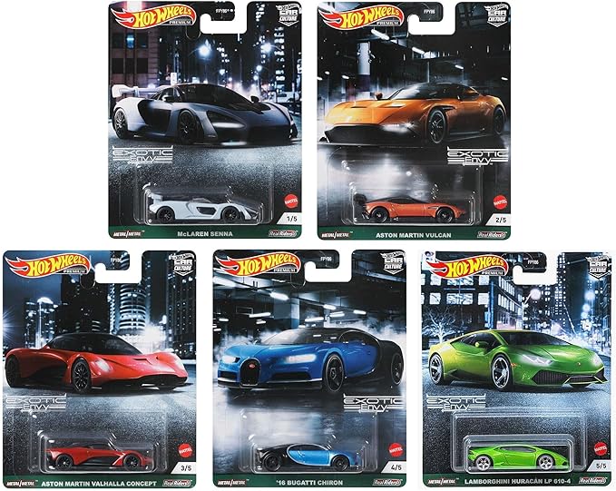 Hot Wheels Car Culture 2021 Exotic Envy Complete Set of 5 Vehicles