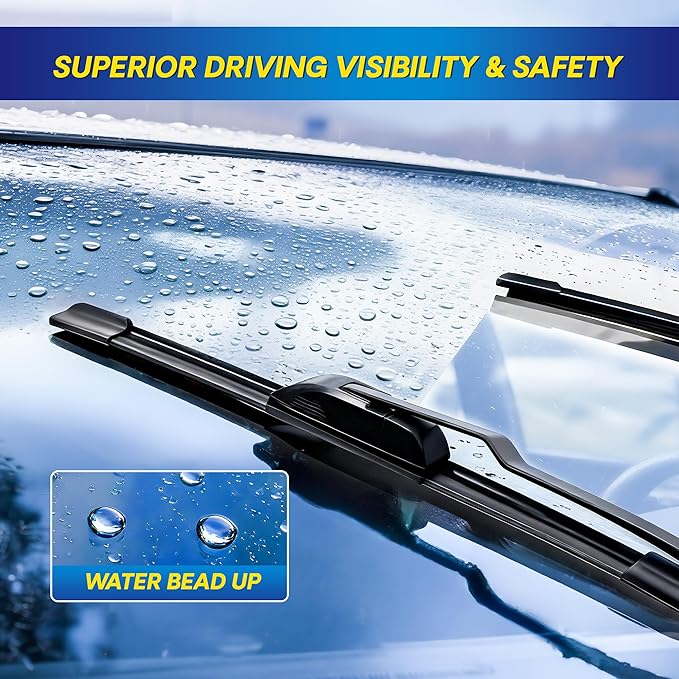 5 PLUS® Silicone Windshield Wipers Replacement for 2008-2020 DODGE Journey Wiper Blades(Set of 3),Automotive Replacement Windshield Wiper Blades For My Car-24"/19"/12"