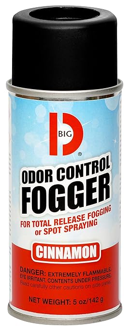 Big D 342 Odor Control Fogger, Cinnamon Fragrance, 5 oz (Pack of 12) - Kills odors from fire, flood, decomposition, skunk, cigarettes, musty smells - Ideal for use in cars, property management, hotels