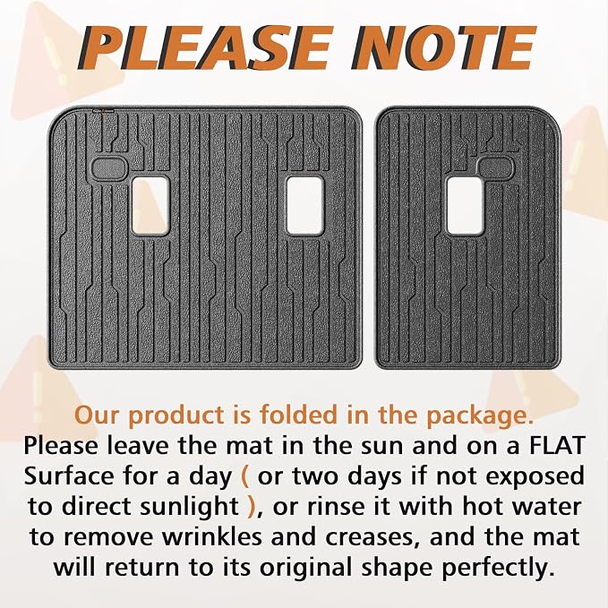 TripleAliners Backrest Mats All Weather Liners Compatible with 2024-2026 GMC Acadia/Chevy Traverse & 2025 2026 Buick Enclave TPE Third Row Seats Back Cover