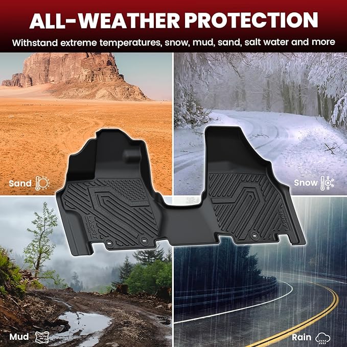 LASFIT Floor Mats & Trunk Mat for Honda Odyssey 2011-2017 (Fit 7& 8 Seaters), All Weather TPE Custom Fit Car Floor Liners, 1st & 2nd & 3rd Row & Cargo Mat, Black (EX-L/EX/Touring/Touring Elite/SE/LX)