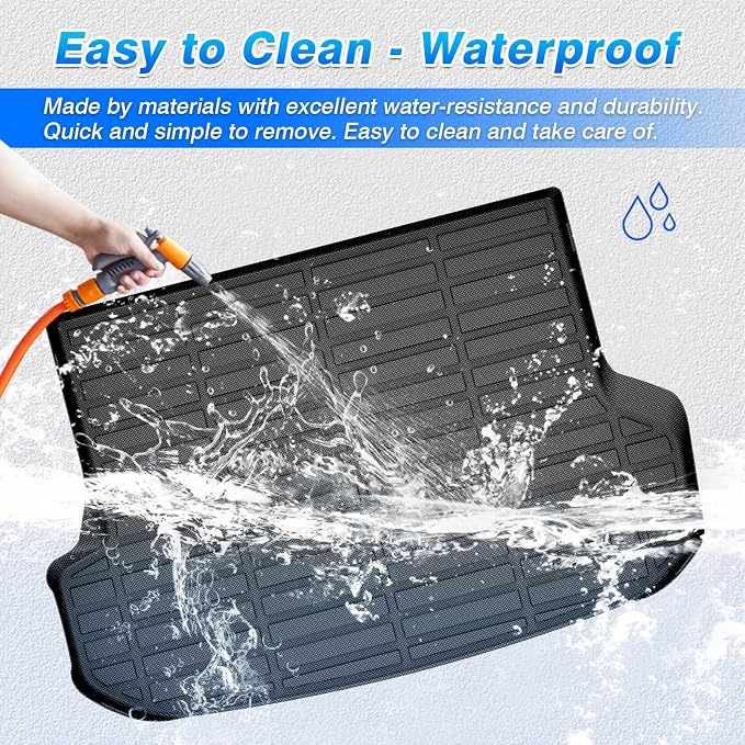 Cartist Custom Fit for Cargo Liner 2016-2022 Lexus RX350/RX450h (Not for RX350L & RX450hL) All Weather Trunk Mat Anti-Slip TPE Rear Trunk Floor Mat Waterproof