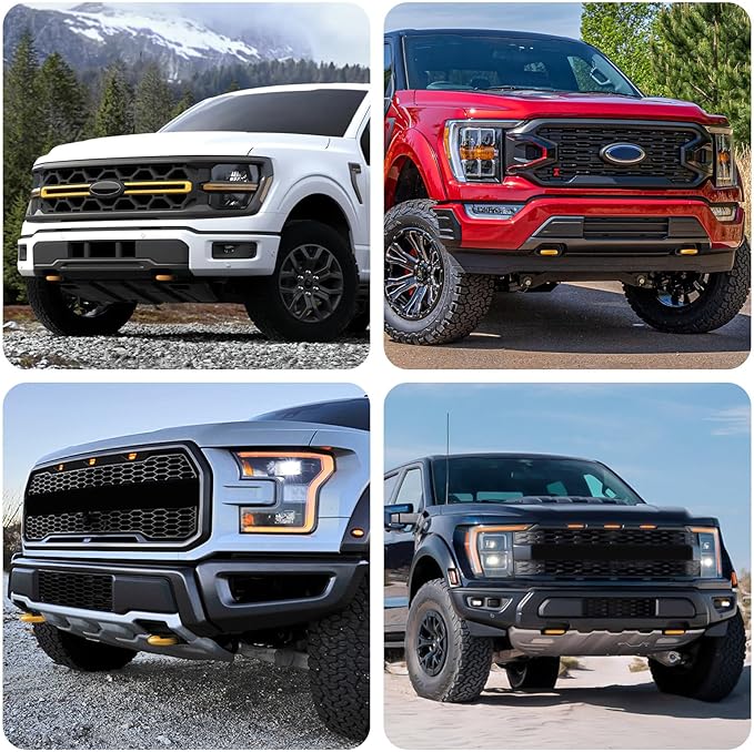 Tow Hooks Covers for Ford F150 2004-2026 Bronco Base/Big Bend/Outer Banks 2021-2026 Compatible with Toyota Tundra Accessories 2017-2021 (Yellow)