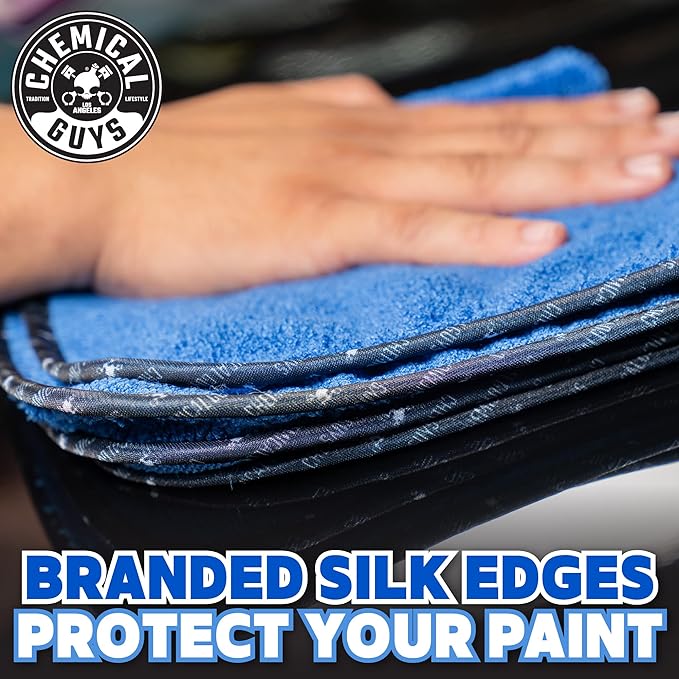 Chemical Guys Professional Grade Premium Microfiber Towels for Cars, Blue, 16" x 16", Ultra-Soft and Scratch-Free Car Detailing Cloths for Trucks, Motorcycles, and More - 24 Pack
