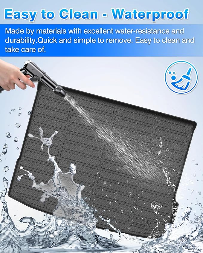 Cargo Mat for 2024 2025 2026 Hyundai Kona/Kona EV Cargo Liner for Kona Accessories TPE All Weather Trunk Mat Anti-Slip