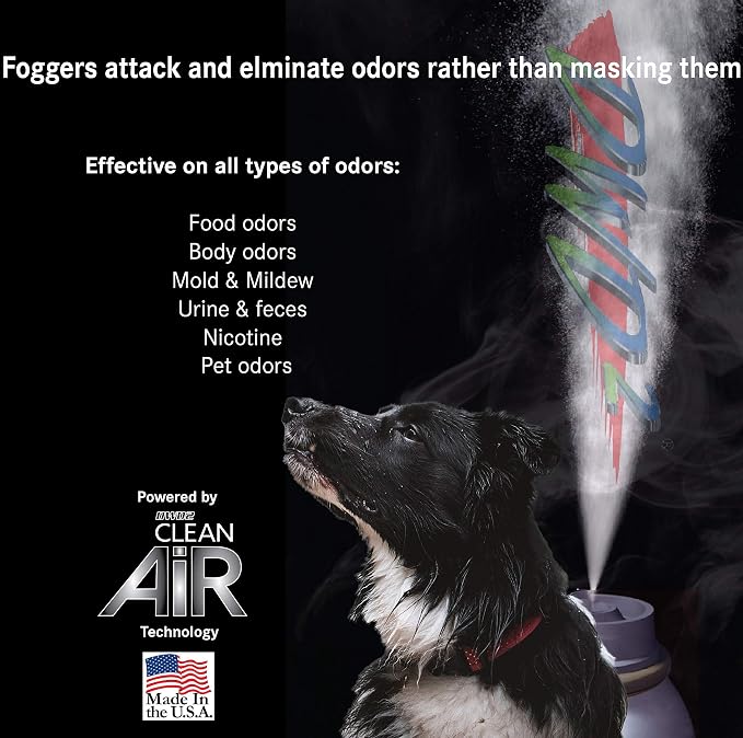 DWD2 Clean Air Odor Removal Fogger Super Plus – Enzyme-Based Interior Odor Control for Cars, Homes & Enclosed Spaces, Plant-Based, Non-Toxic, Powerful Formula for Air Freshening