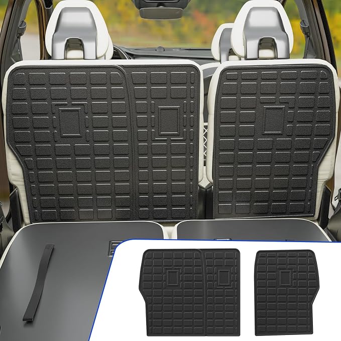 Rongtaod Back Seat Protector Compatible with 2021-2025 2026 Kia Sorento 6&7 Seats Back Seat Cover Kick Mats Cargo Liner Trunk Mat TPE All Weather 2024 Sorento Accessories (2nd Row Backrest Mat)