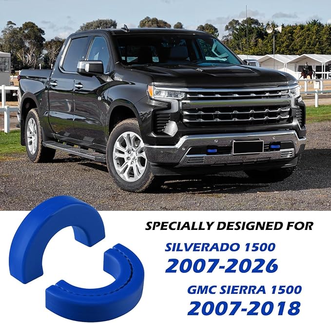 Tow Hook Covers Fit for Chevy Silverado 1500 2007-2026/GMC Sierra 1500 2007-2018, Customized Car Tow Hooks Compatible with Chevrolet Silverado 1500 Accessories 2007-2025 (Dark Blue)