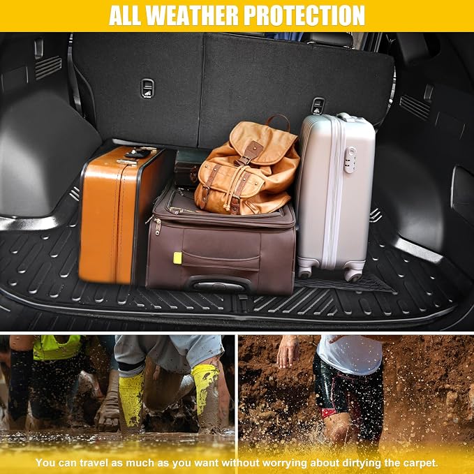 Rear Cargo Mat for 2022-2025 Hyundai Tucson (Fit with Optional Bose Premium Audio System Only) All Weather Trunk Mat Cargo Liner for Hyundai Tucson Black(Not fit PHEV or N Line)