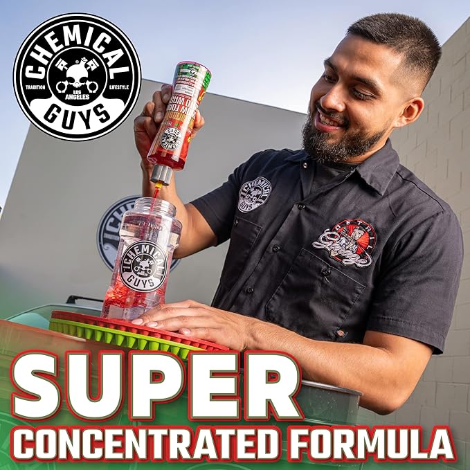 Chemical Guys Car Wash Soap for Foam Cannon or Bucket, Watermelon Snow Foam Car Wash Soap for Trucks, Motorcycles, RVs & More, Super Suds, Watermelon Scent - 128 oz (1 Gallon)