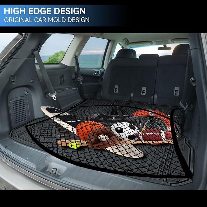Cargo Mat & Backerst Mat Compatible with 2013-2020 Nissan Pathfinder/2013 Infiniti JX35/2014-2020 Infiniti QX60 - Cargo Liner Trunk Mat All Weather TPE Pathfinder 2020 Accessories