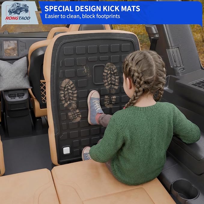 Rongtaod Cargo Mat Compatible with 2020-2025 Hyundai Palisade 7 Seats Trunk Mat Cargo Liner Kick Mat Trunk Liner 2024 Palisade Accessories (2nd&3rd Row Backrest Mats+Trunk Mat)