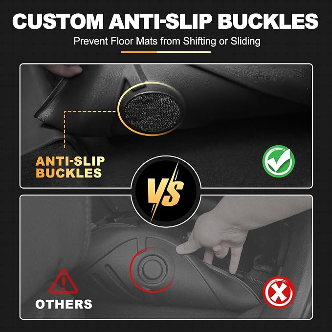 AOMSAZTO Car Floor Mats for Toyota Corolla Sedan 2020-2026,Heavy Duty TPE All Weather Automotive Floor Mats,1st & 2nd Row Full Set Rubber Floor Liners, Anti Skid Car Mats(not fit for Hatchback)-Black