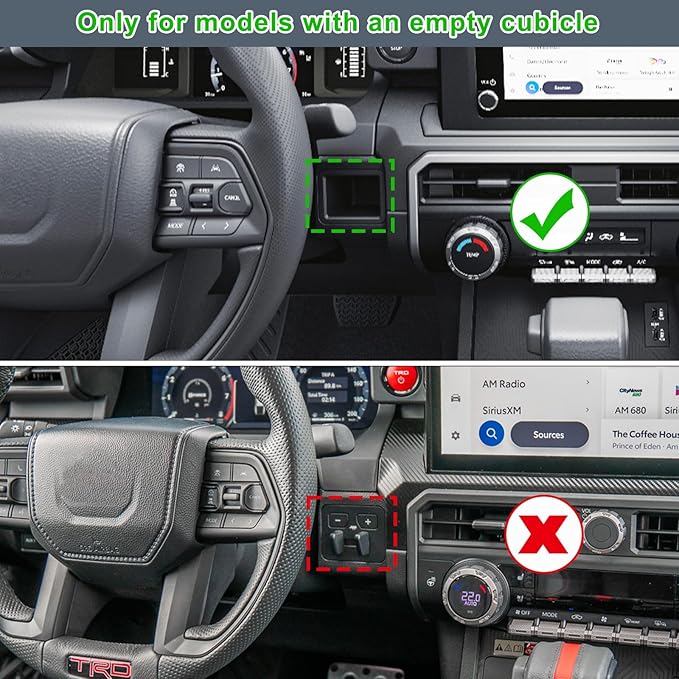 JKCOVER Storage Drawer Tray Compatible with Toyota Tacoma 2024 2025 2026 and 2025 2026 Toyota 4Runner Accessories Center Console Organizer Wheel Cubicle Extra Storage (Patent Design)