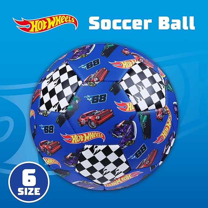 Capelli Sport Hot Wheels Kids Soccer Ball Sizes 3, 5, Officially Licensed Futbol for Boys and Girls Youth Soccer Players