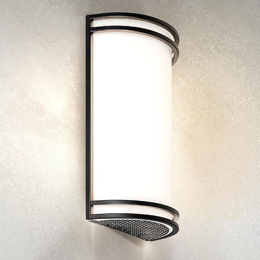 ASD Indoor LED Wall Sconce Lights - 14 Inch 20W Black Modern LED Wall Sconces Hardwired - ETL Dimmable 3000K 4000K 5000K Adjustable Sconce Light Fixture for Bedroom, Hallway