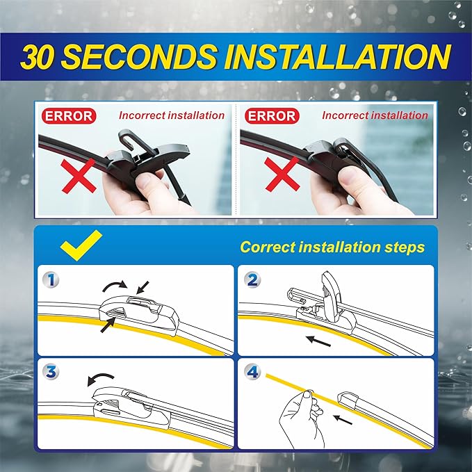 5 PLUS® Windshield Wiper Blades Replacement for 2017-2007 Jeep Wrangler Windshield Wipers (Pack of 3), Automotive Replacement Windshield Wiper Blades For My Car Water Repellent-15"/15"/12"