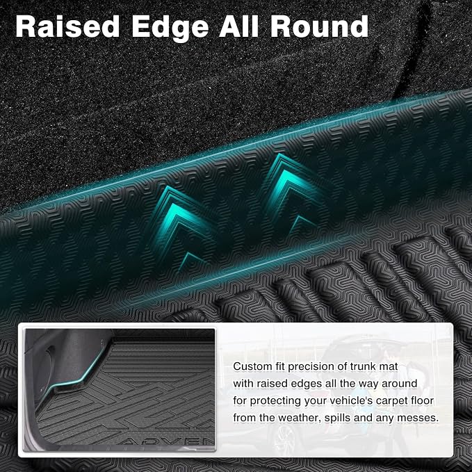 Mixsuper Cargo Liner for Subaru Outback 2020-2025, Cargo Mat Backrest Mat for Outback, All Weather Trunk Mat Backrest Mat TPE Back Seat Cover Protector for Outback Accessories