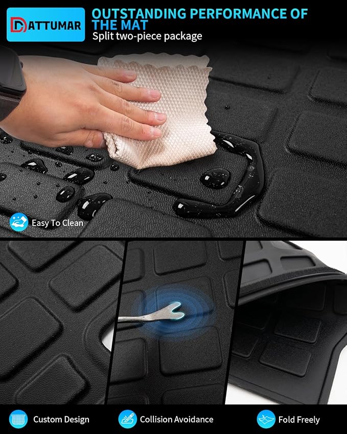 Back Seat Cover Protector Compatible with 2018-2024 Ford Expedition Lincoln Navigator 7-Seater (Not Fit 8 Seats) Kick Mats All Weather 2023 Expedition Accessories (2nd Row Backrest Mats)