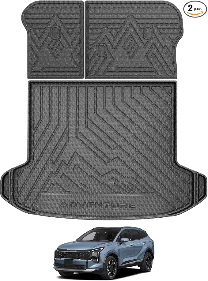Mixsuper Cargo Liner for 2026 Kia Sportage Hybrid Only, 5-Seat All Weather Cargo Mat with Backrest Mats TPE Back Seat Cover Protector
