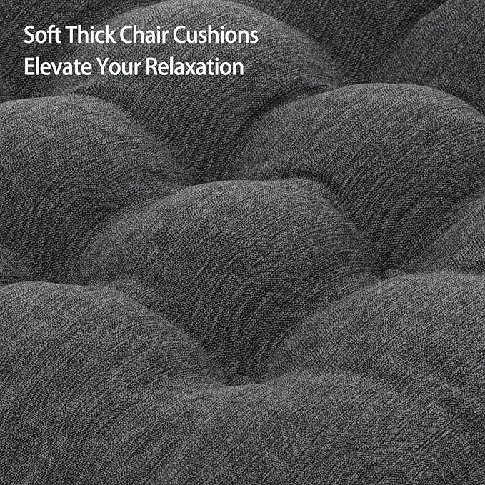 Recliner Cushions for Elderly with Lumbar Support, Patent Design 20x20x4 Inch Thick Chair Cushion Soft Tufted Dual Layer Booster Seat Cushions for Seniors Recliner Risers Gray 1 Set