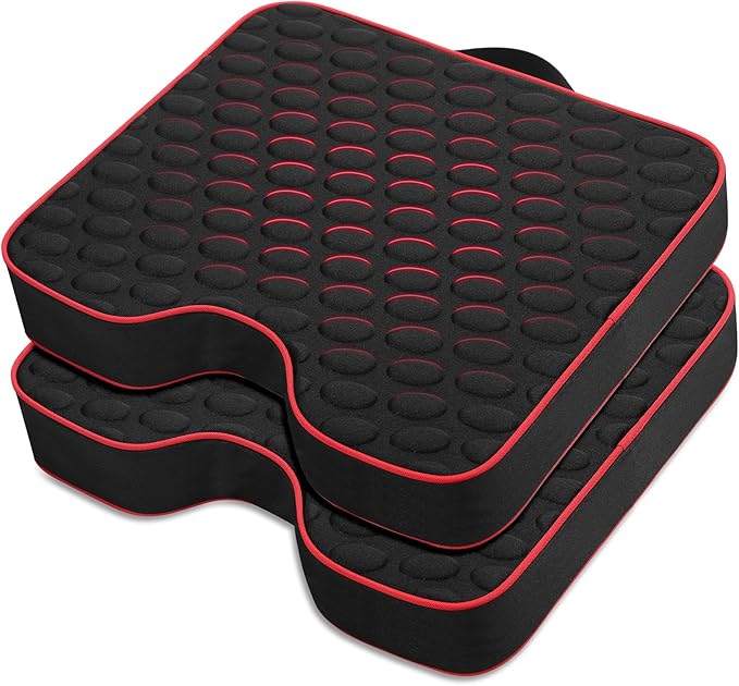 Stadium Seat Cushions - Portable Bleacher Cushions with 2.5" Extra Thick High-Density Foam and Massage Dots, Fashion Outdoor Seat Cushions for Sports Events, Travel, Camping, Chairs - 2 Pack