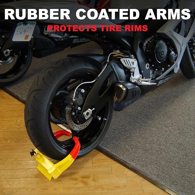 TRIMAX TCL65 - Trailer Wheel Lock - Fits 6"-10.5" Tires - Wheel Boot Lock for Trailer, Car, Truck, Boat, ATV, Camper, and More