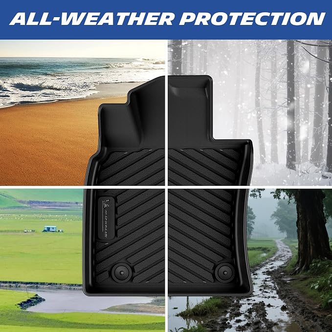 Michelin Floor Mats, Premier Series All-Weather TPE Custom Fit Liner for Toyota Camry 2025-2026 Floor Mats (3 Piece)